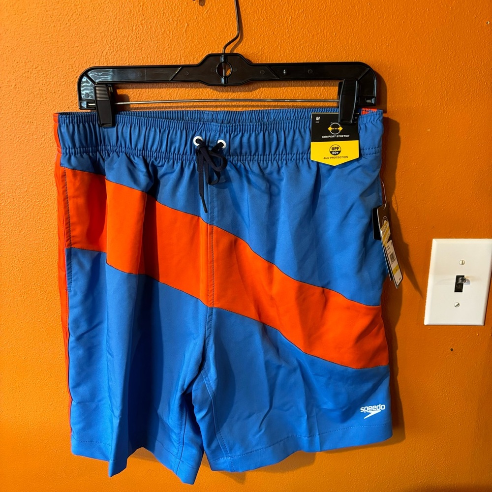 Men’s Speedo Blue/Red Shorts M
